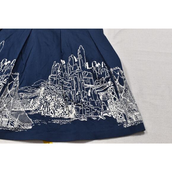 Tommy Hilfiger Navy Blue City Skyline Print Women's Plus Size 16 Dress - Picture 7 of 8